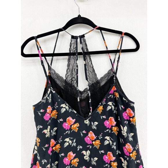 Zara trafaluc collection floral lace spaghetti strap  midi slip dress size small - Picture 5 of 8